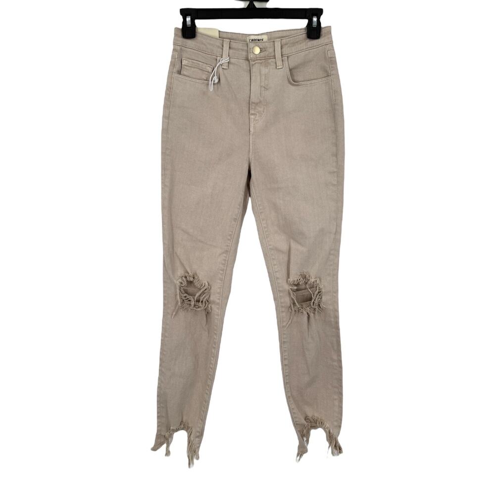 L'Agence High Line High Rise Skinny jeans light tan size 25